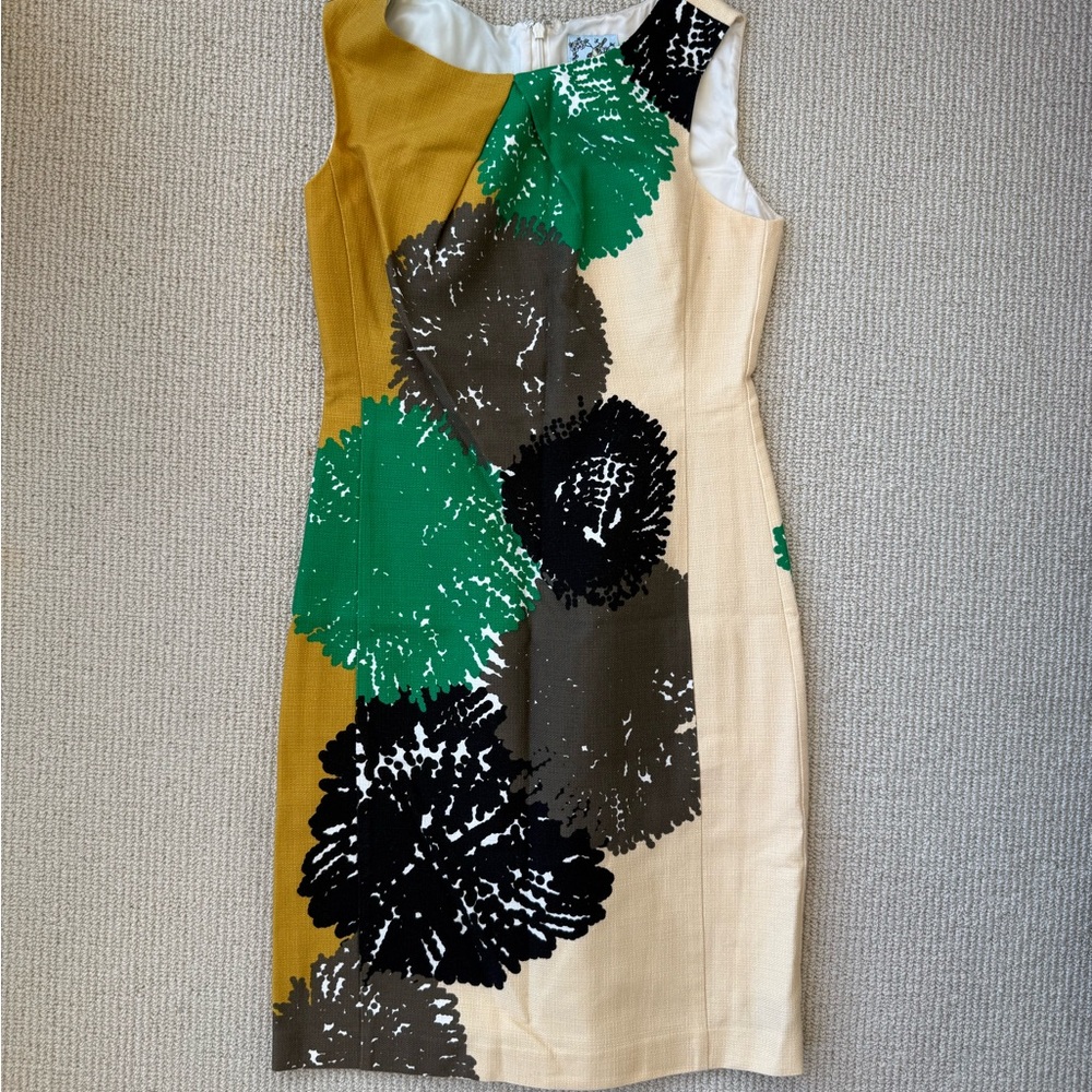 Tabitha Anthropologie Floral Sheath Dress Size 2 Cotton Shift Dress